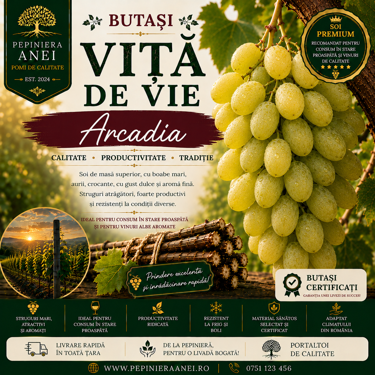 Butași Viță de Vie – Arcadia