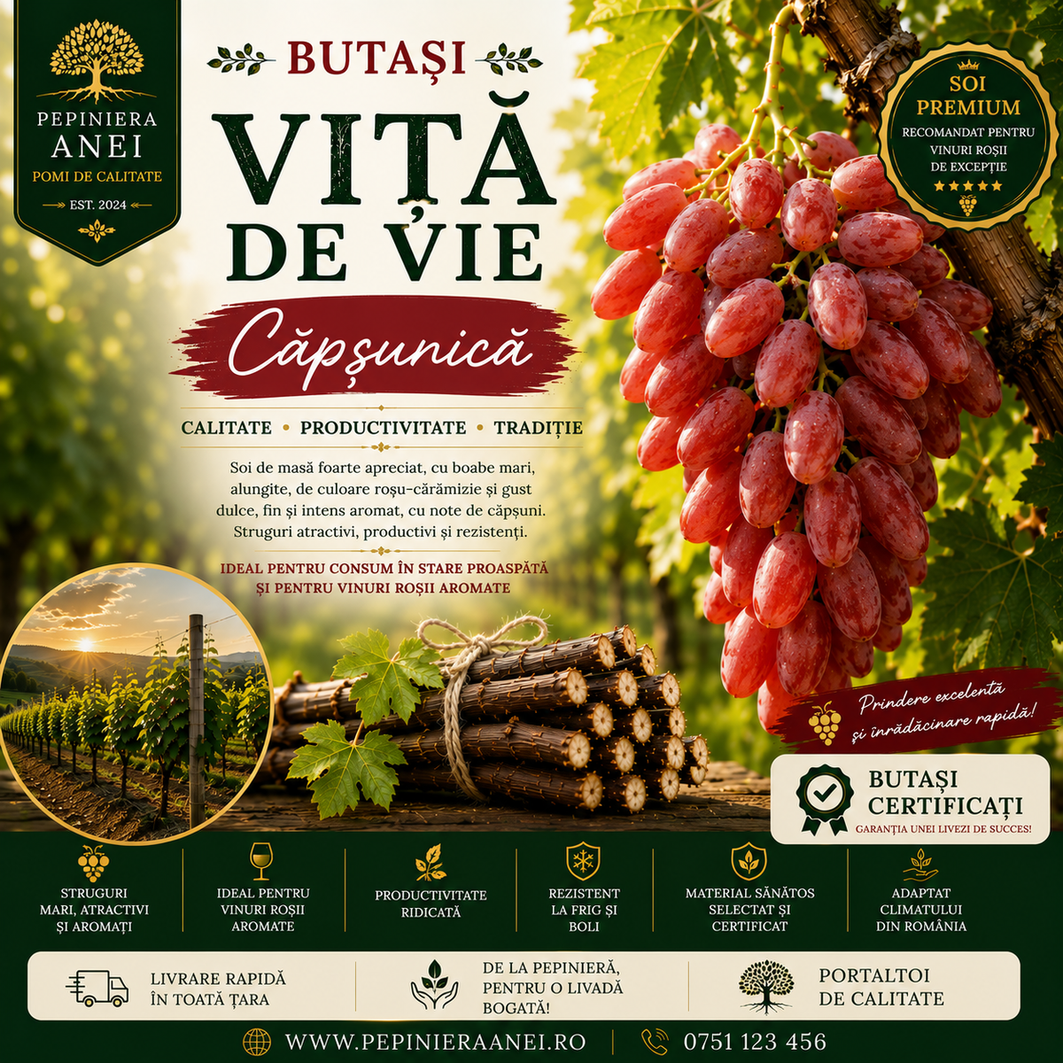 Butași Viță de Vie – Căpșunică