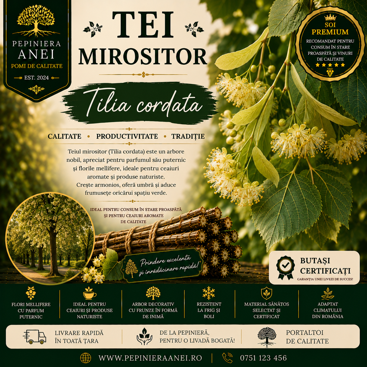 Tei Mirositor – Tilia cordata