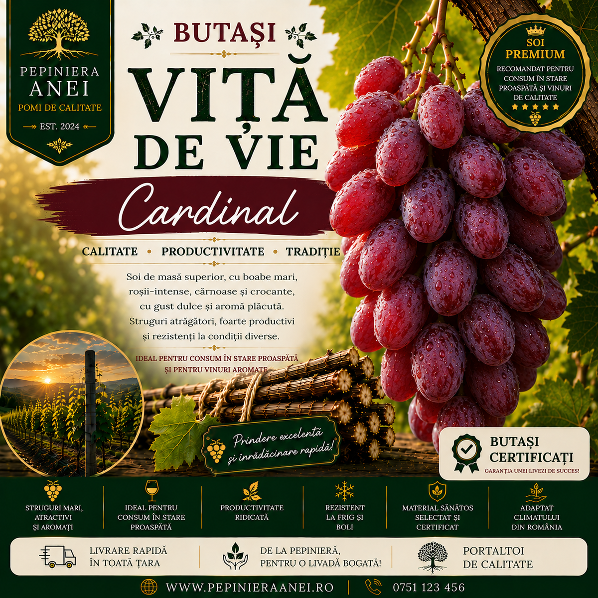 Butași Viță de Vie – Cardinal