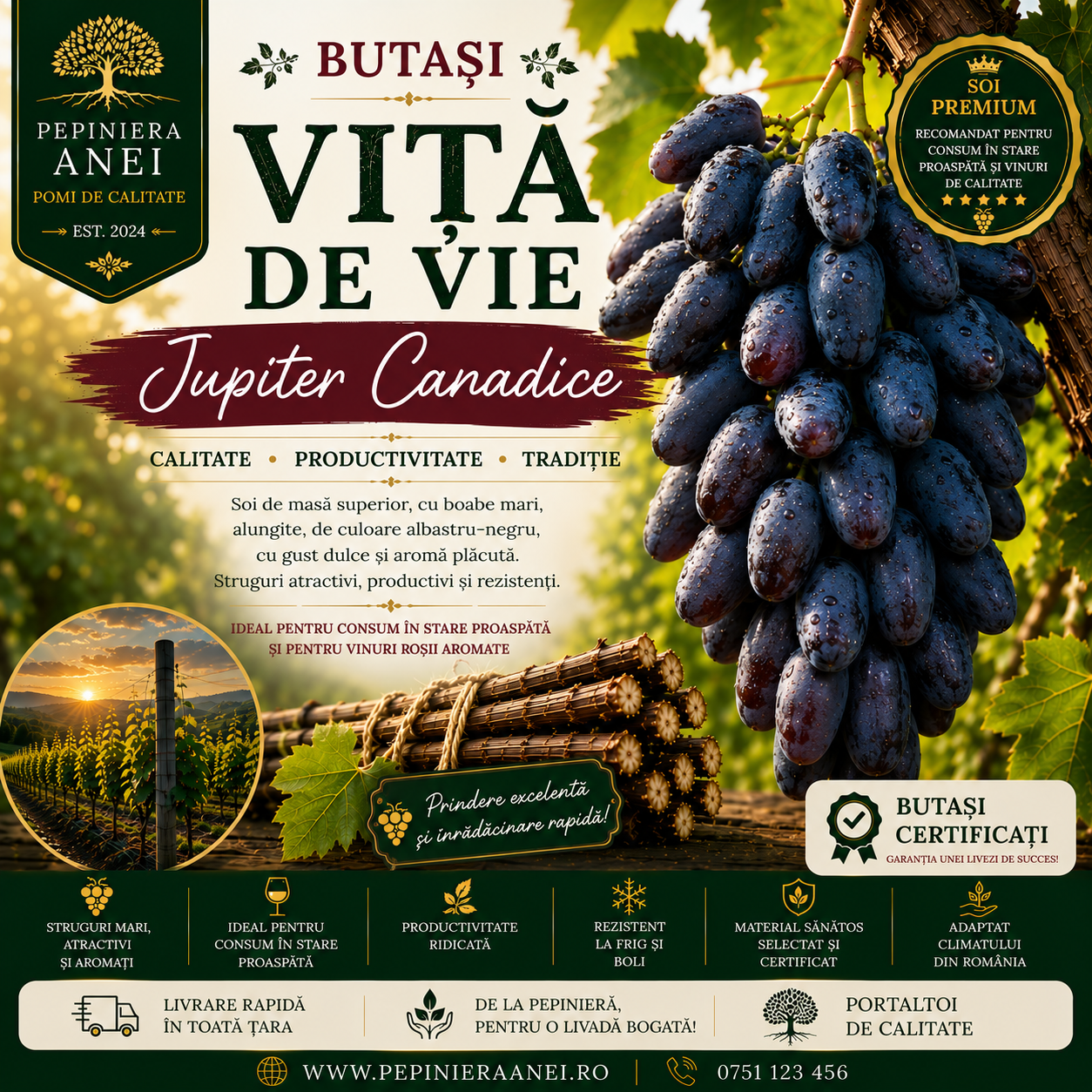 Butași Viță de Vie – Jupiter Canadice