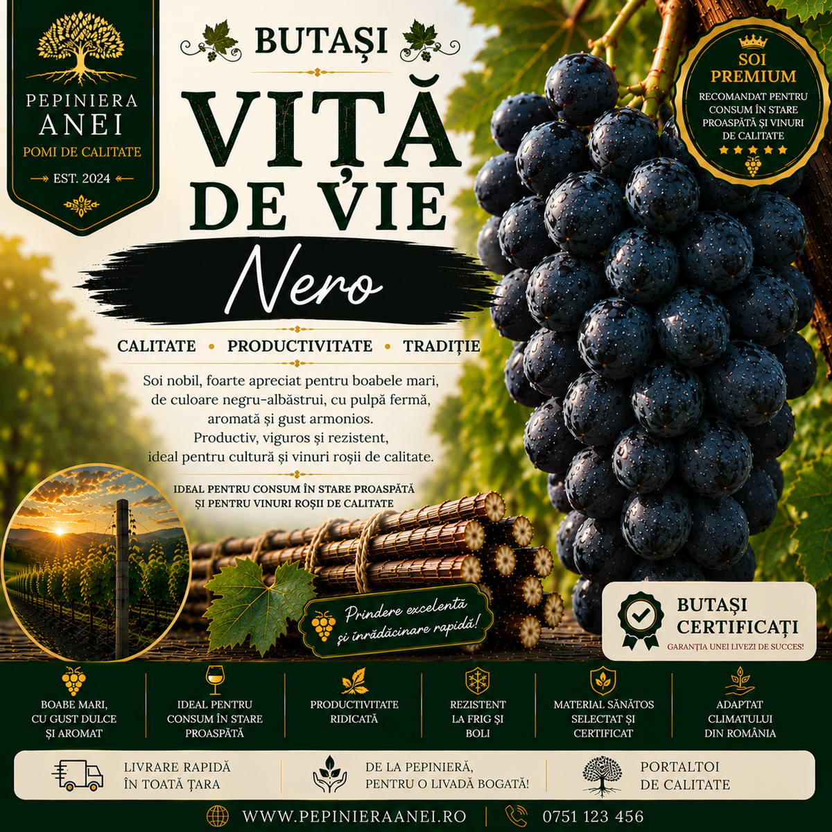 Butași Viță de Vie – Nero