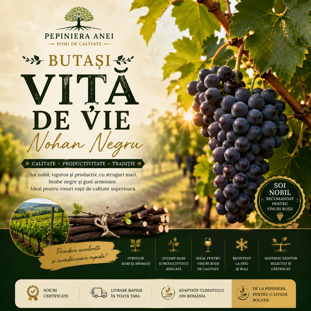 Butași Viță de Vie – Nohan Negru
