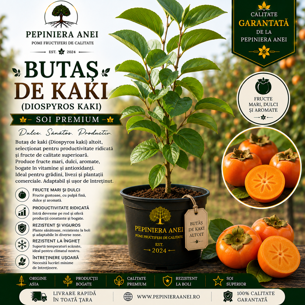 Butaș de Kaki (Diospyros Kaki)