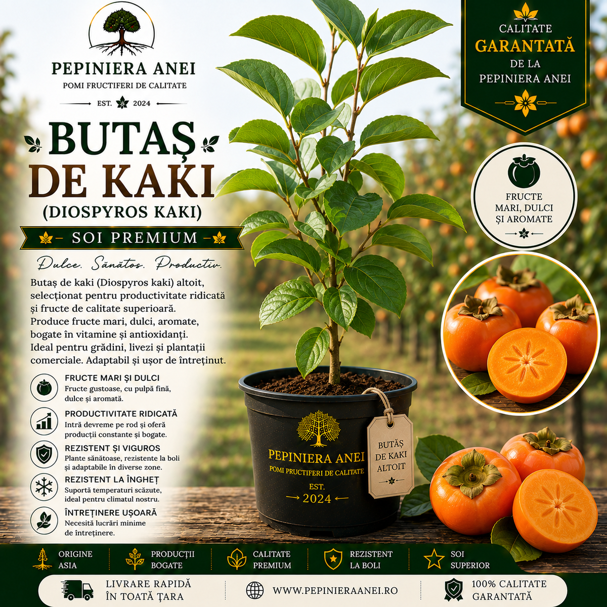 Butaș de Kaki (Diospyros Kaki)
