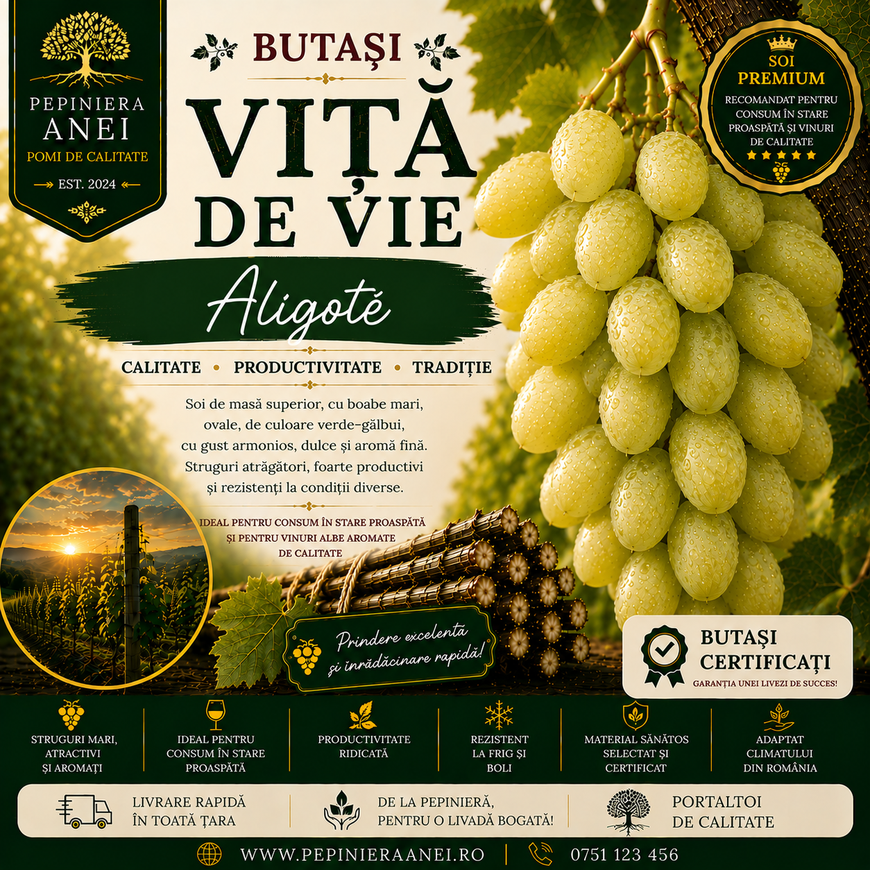 Butași Viță de Vie – Aligoté