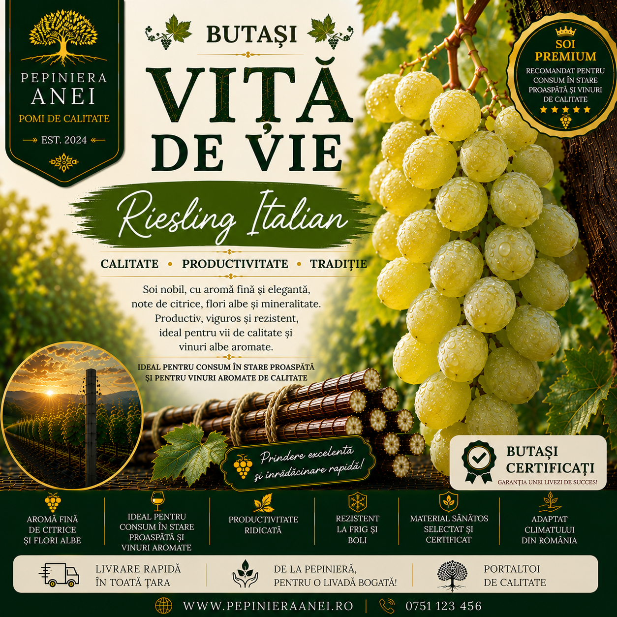 Butași Viță de Vie – Riesling Italian