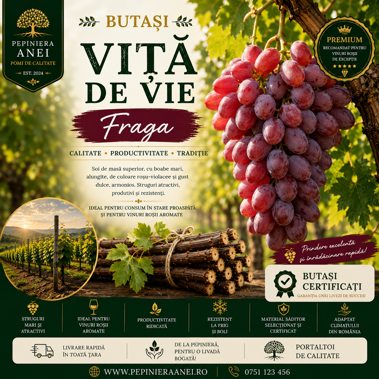 Butași Viță de Vie – Fraga