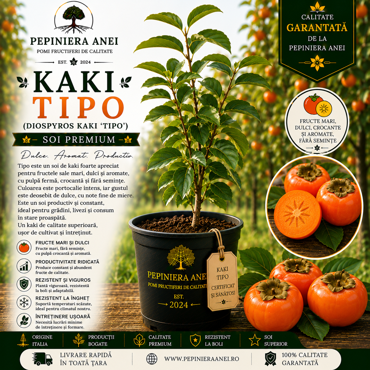 Kaki Tipo (Diospyros kaki 'Tipo')