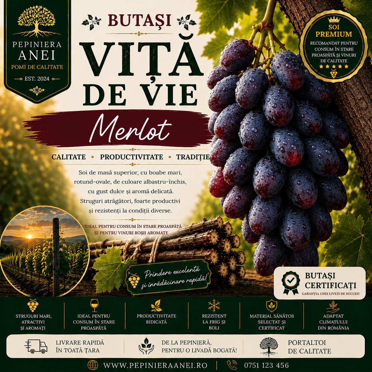Butași Viță de Vie – Merlot