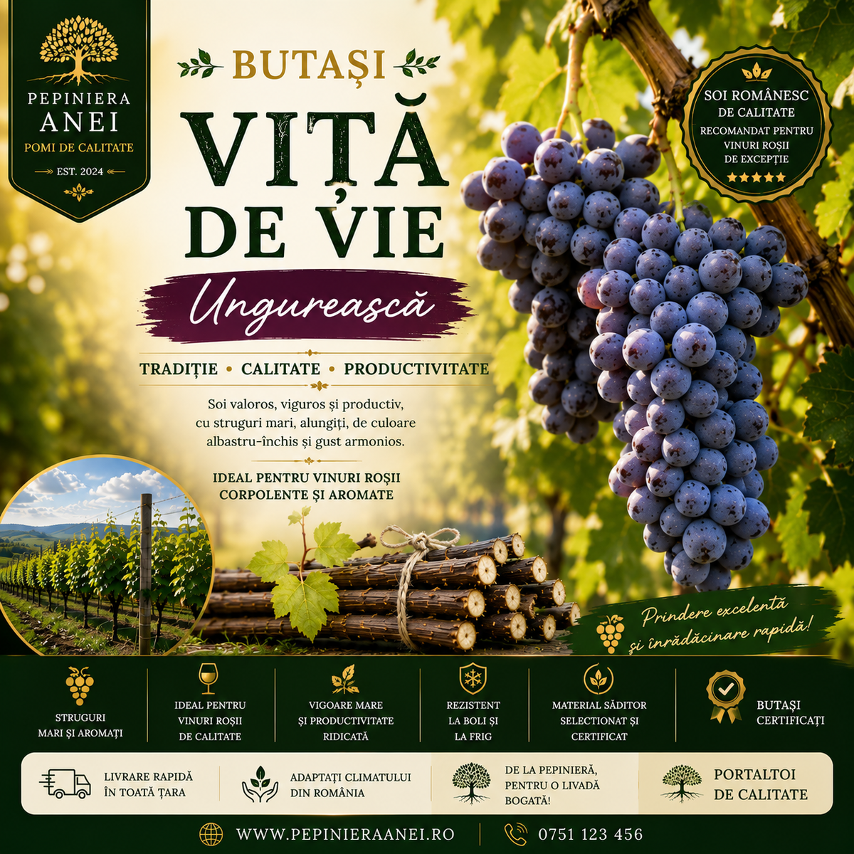 Butași Viță de Vie – Ungurească